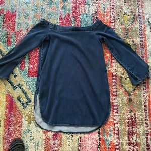 WHBM off-the shoulder tunic